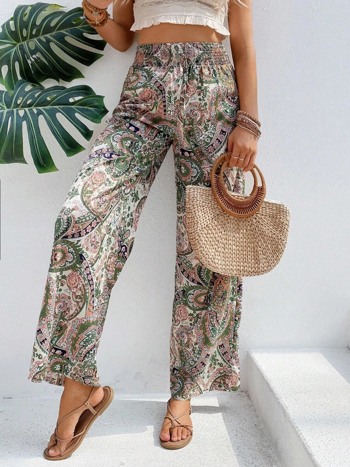 PREORDER- Printed Wide Leg Pants