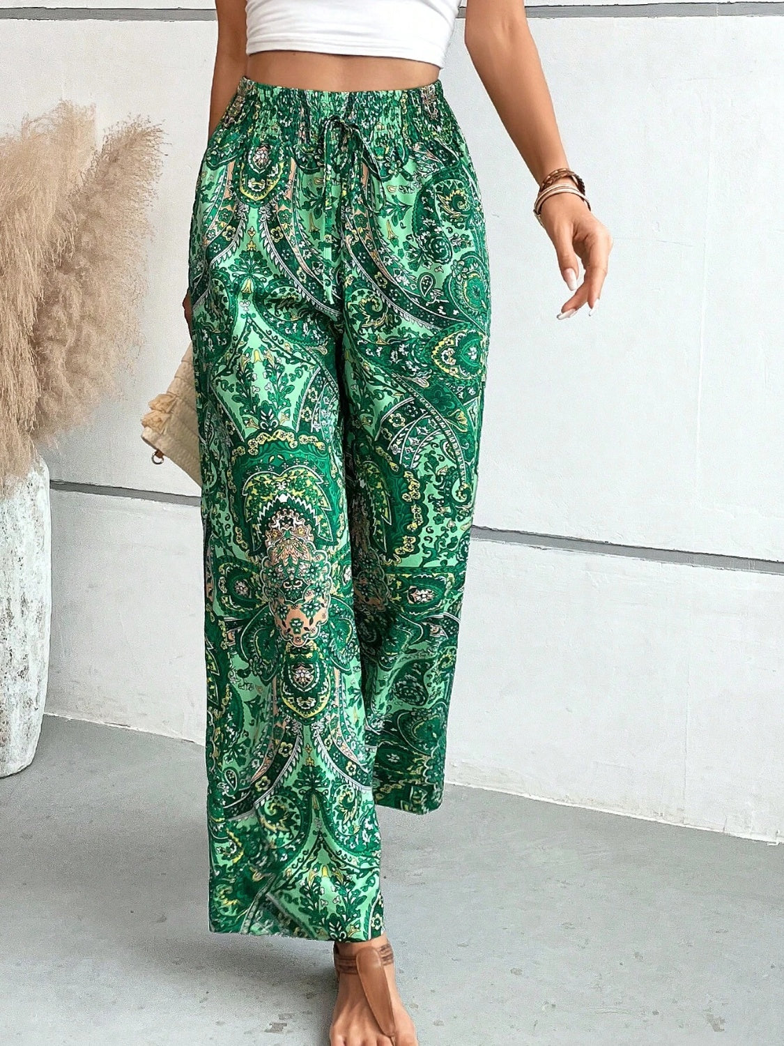 PREORDER- Printed Wide Leg Pants