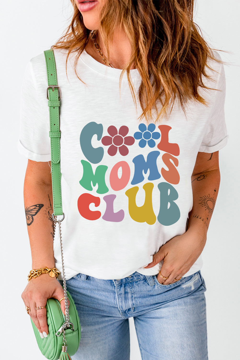PREORDER- COOL MOMS CLUB Round Neck Short Sleeve T-Shirt