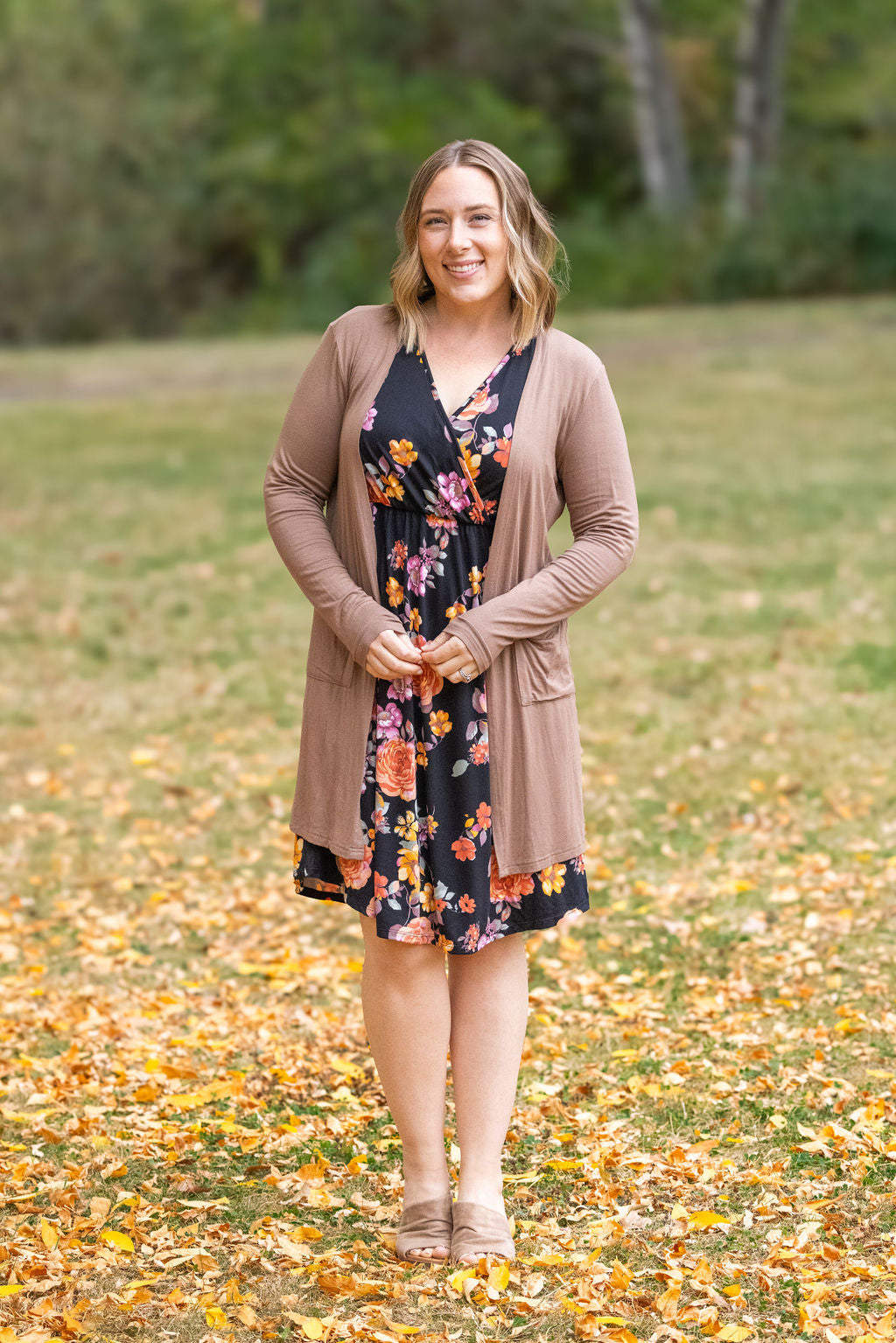 Michelle Mae Taylor Dress - Black Floral Mix