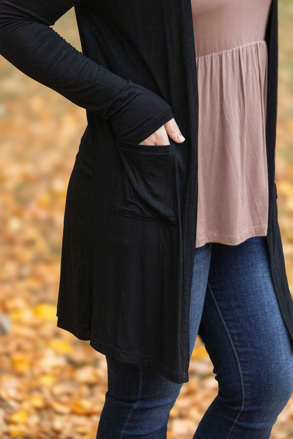 Michelle Mae Classic Cardigan - Black