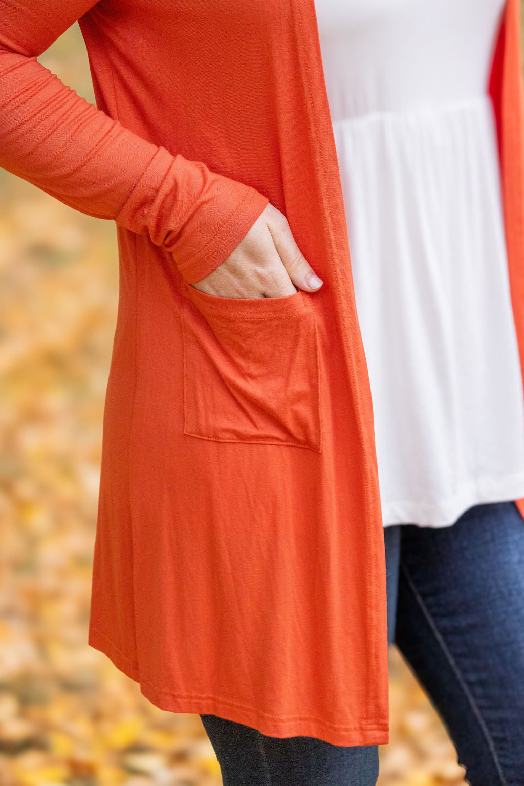 Michelle Mae Classic Cardigan - Pumpkin