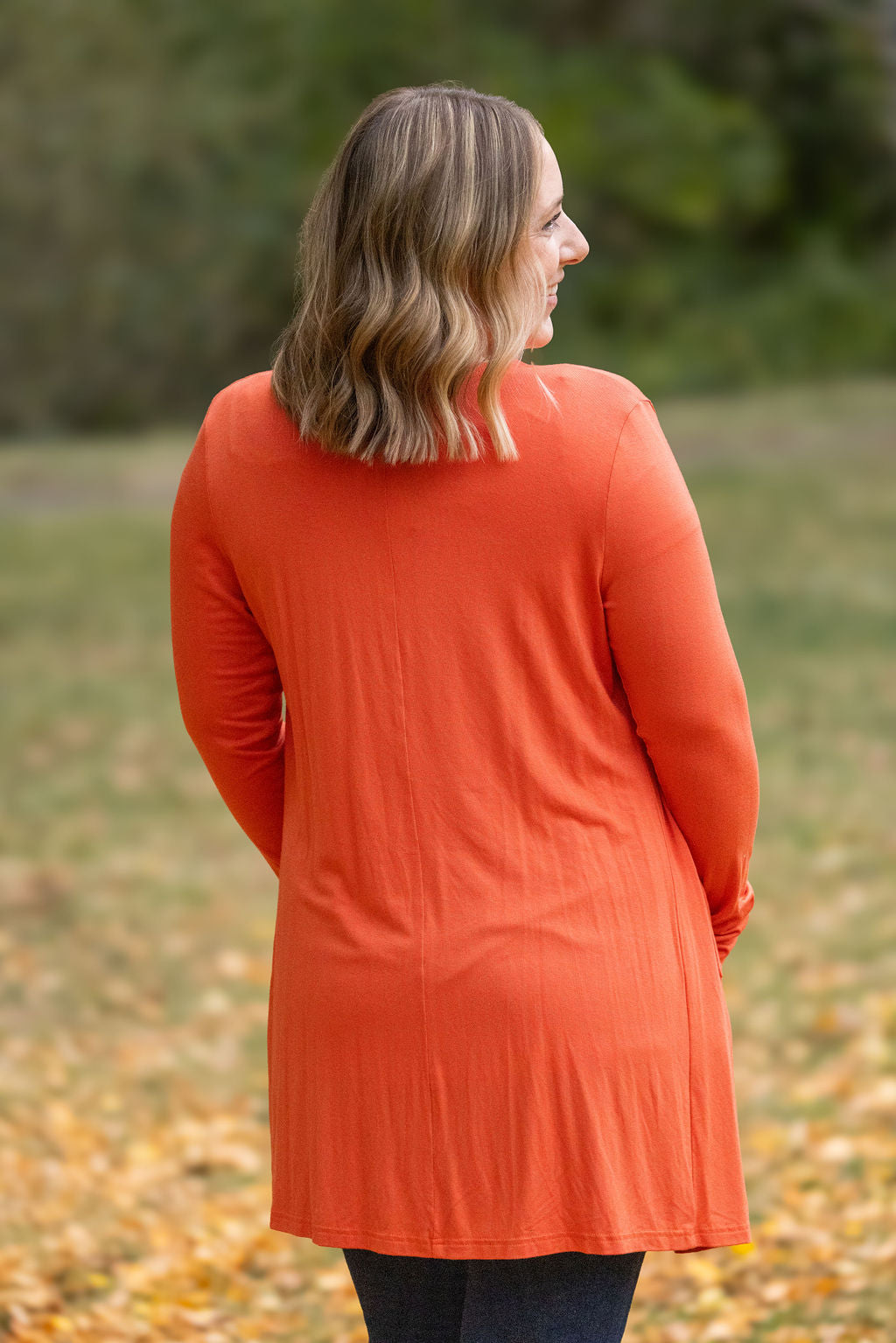 Michelle Mae Classic Cardigan - Pumpkin