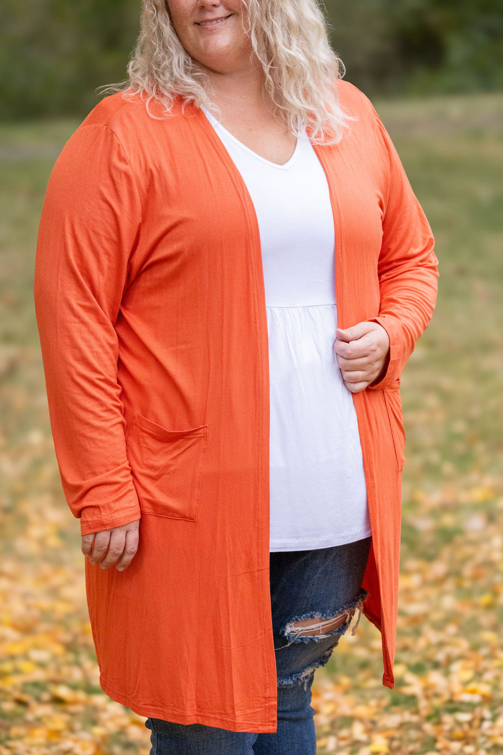 Michelle Mae Classic Cardigan - Pumpkin