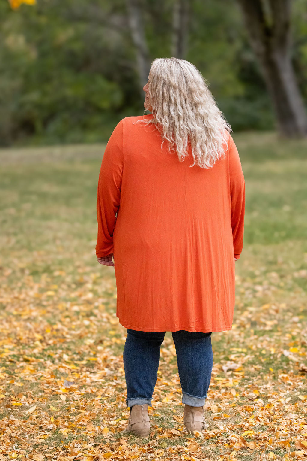 Michelle Mae Classic Cardigan - Pumpkin