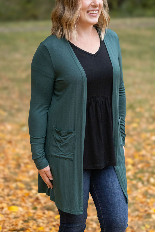 Michelle Mae Classic Cardigan - Evergreen