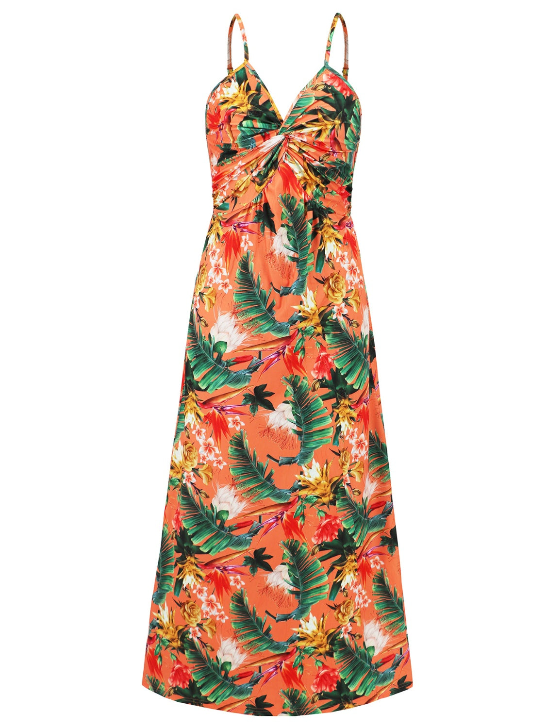 PREORDER- Twisted Printed V-Neck Cami Dress