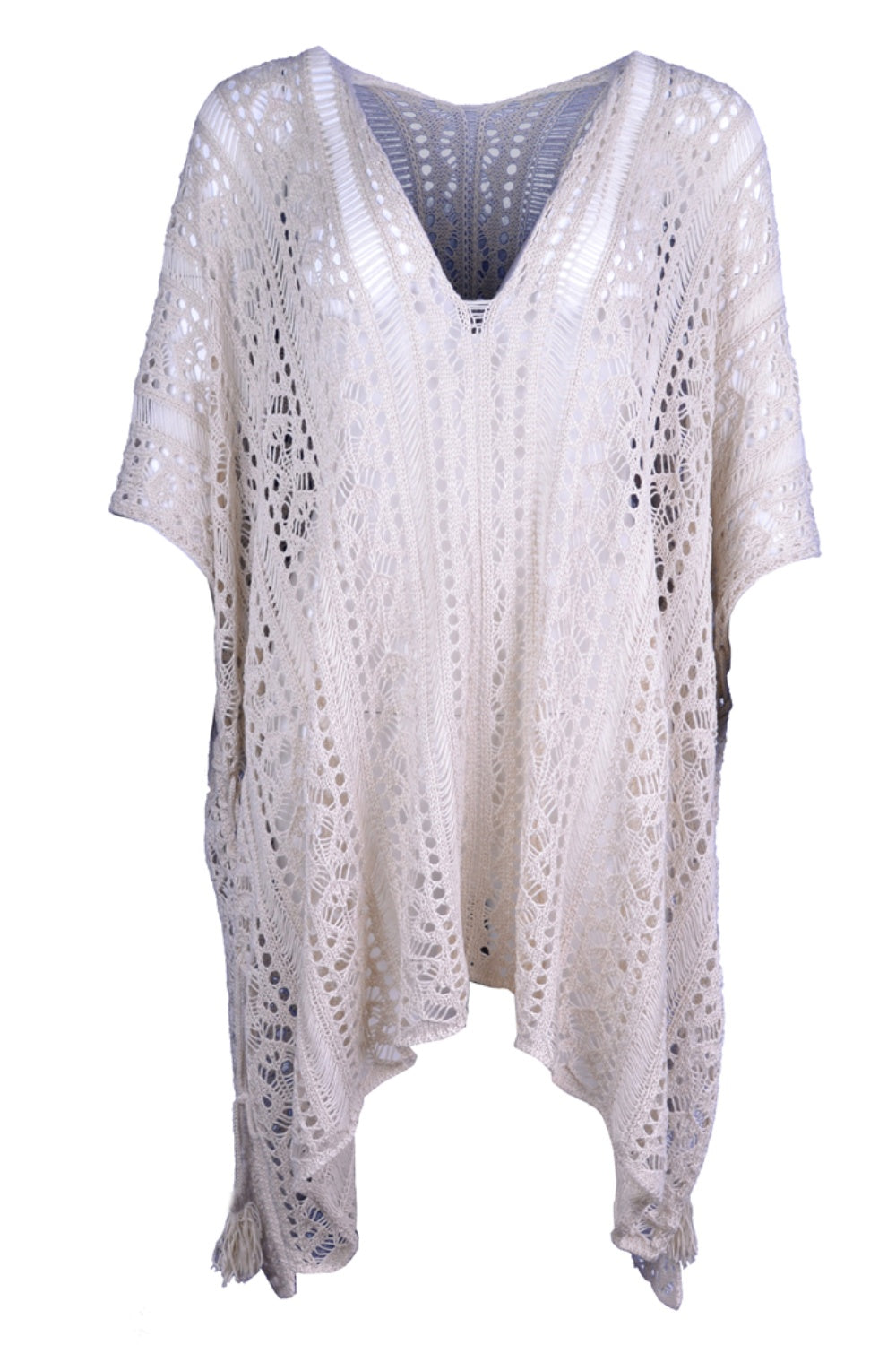 PREORDER- Cutout V-Neck Cover-Up with Tassel