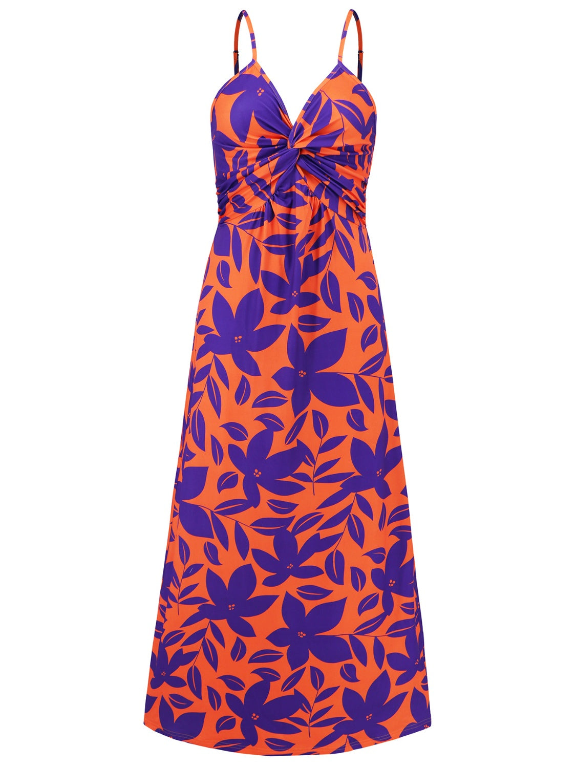 PREORDER- Twisted Printed V-Neck Cami Dress