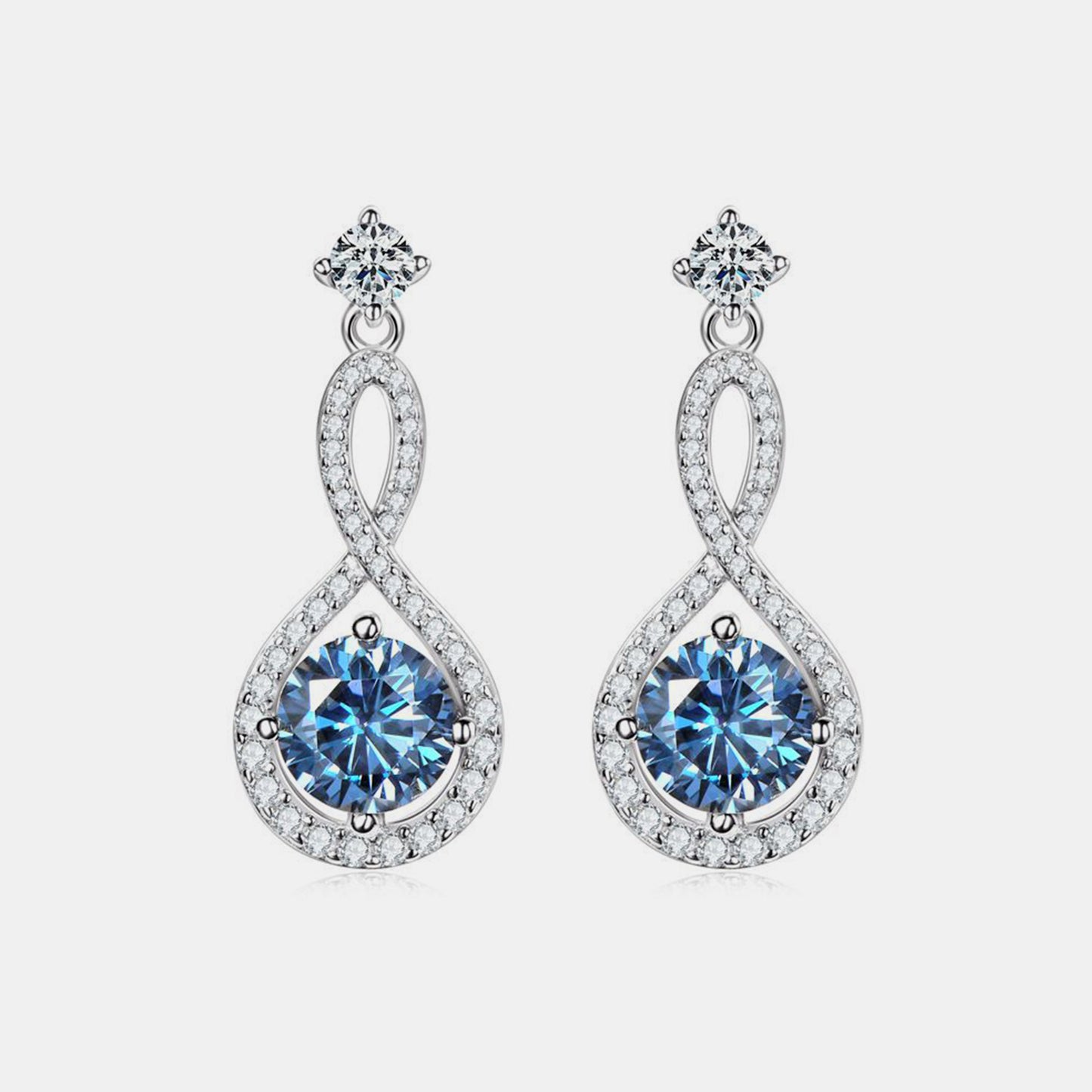 PREORDER- 1 Carat Moissanite 925 Sterling Silver Earrings