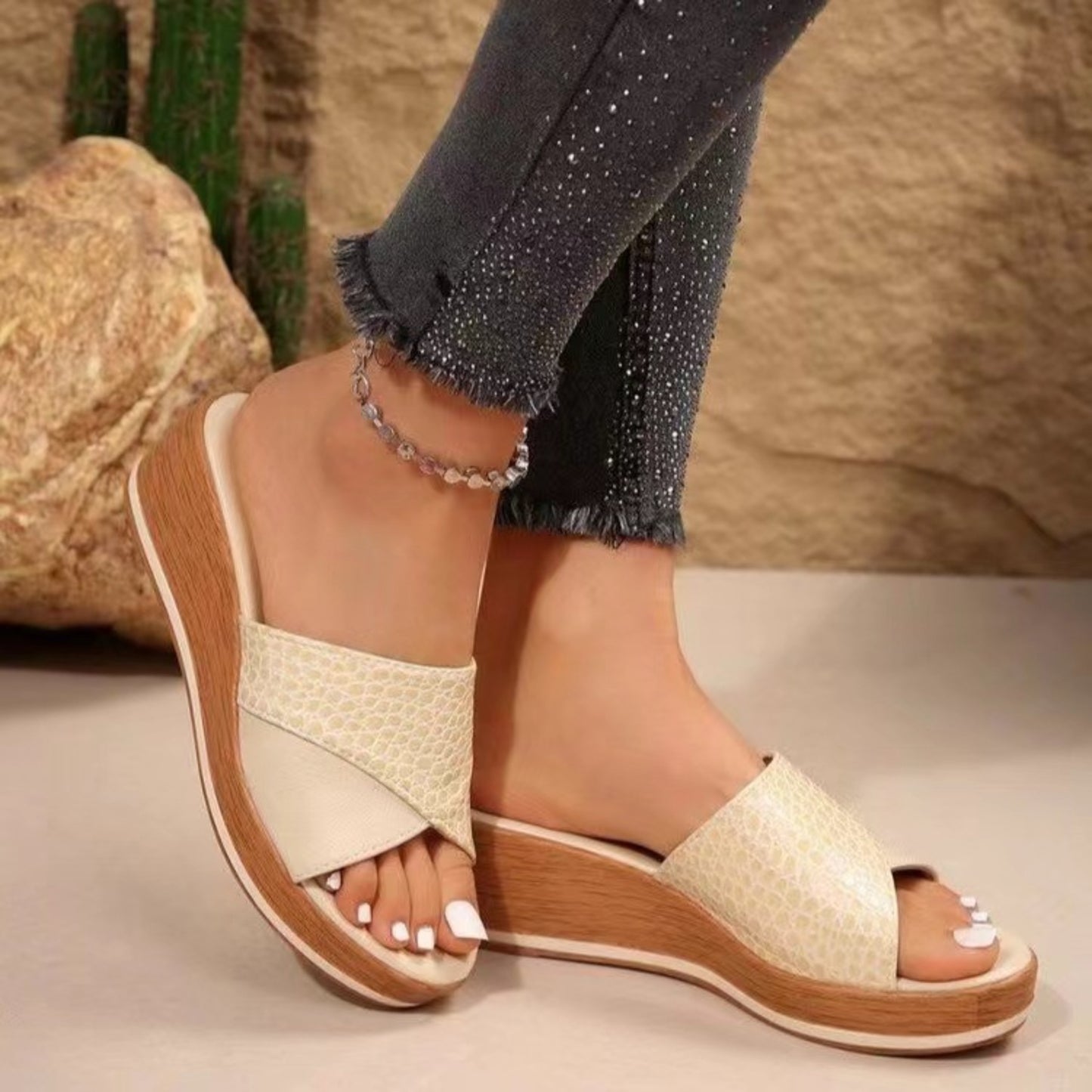 PREORDER- PU Leather Open Toe Sandals