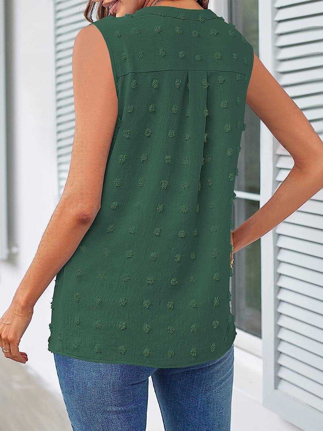 PREORDER- Swiss Dot Notched Tank