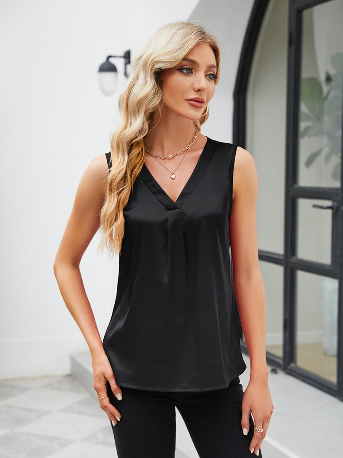 PREORDER- V-Neck Wide Strap Tank