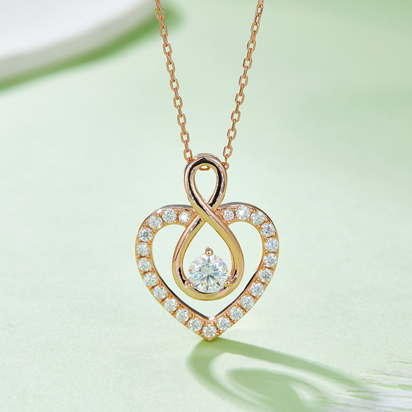 PREORDER- 1 Carat Moissanite 925 Sterling Silver Heart Shape Necklace