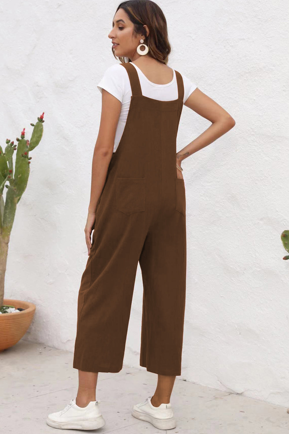 PREORDER- Full Size Square Neck Wide Strap Jumpsuit