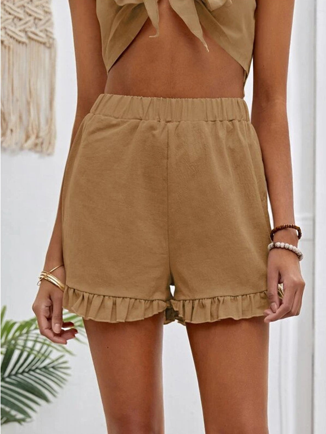 PREORDER- Frill Elastic Waist Shorts