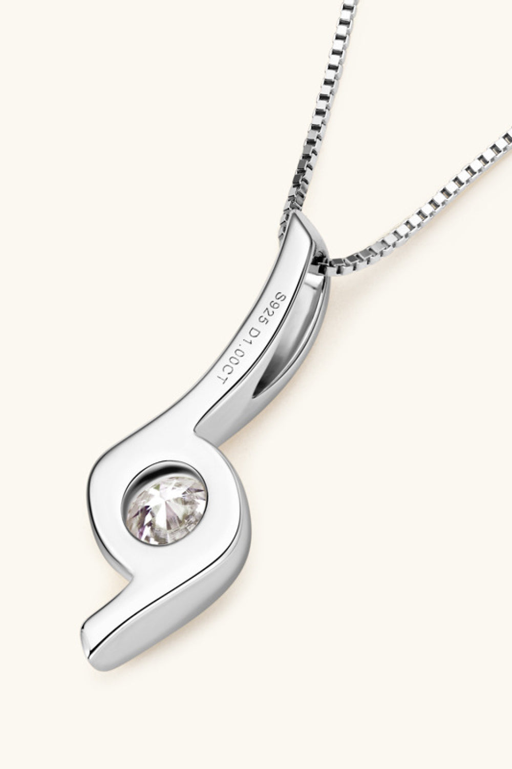 PREORDER- 1 Carat Moissanite 925 Sterling Silver Necklace