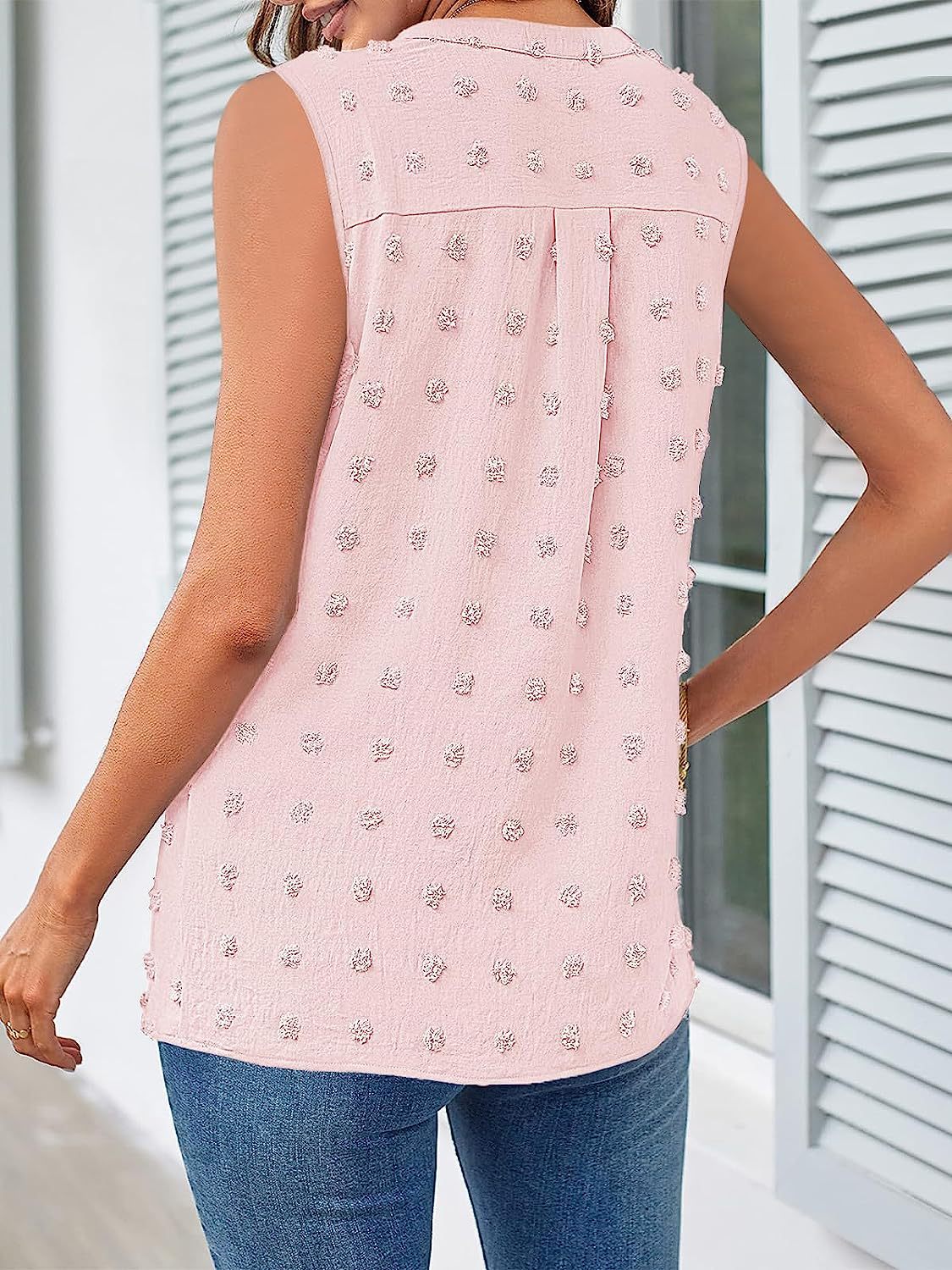 PREORDER- Swiss Dot Notched Tank