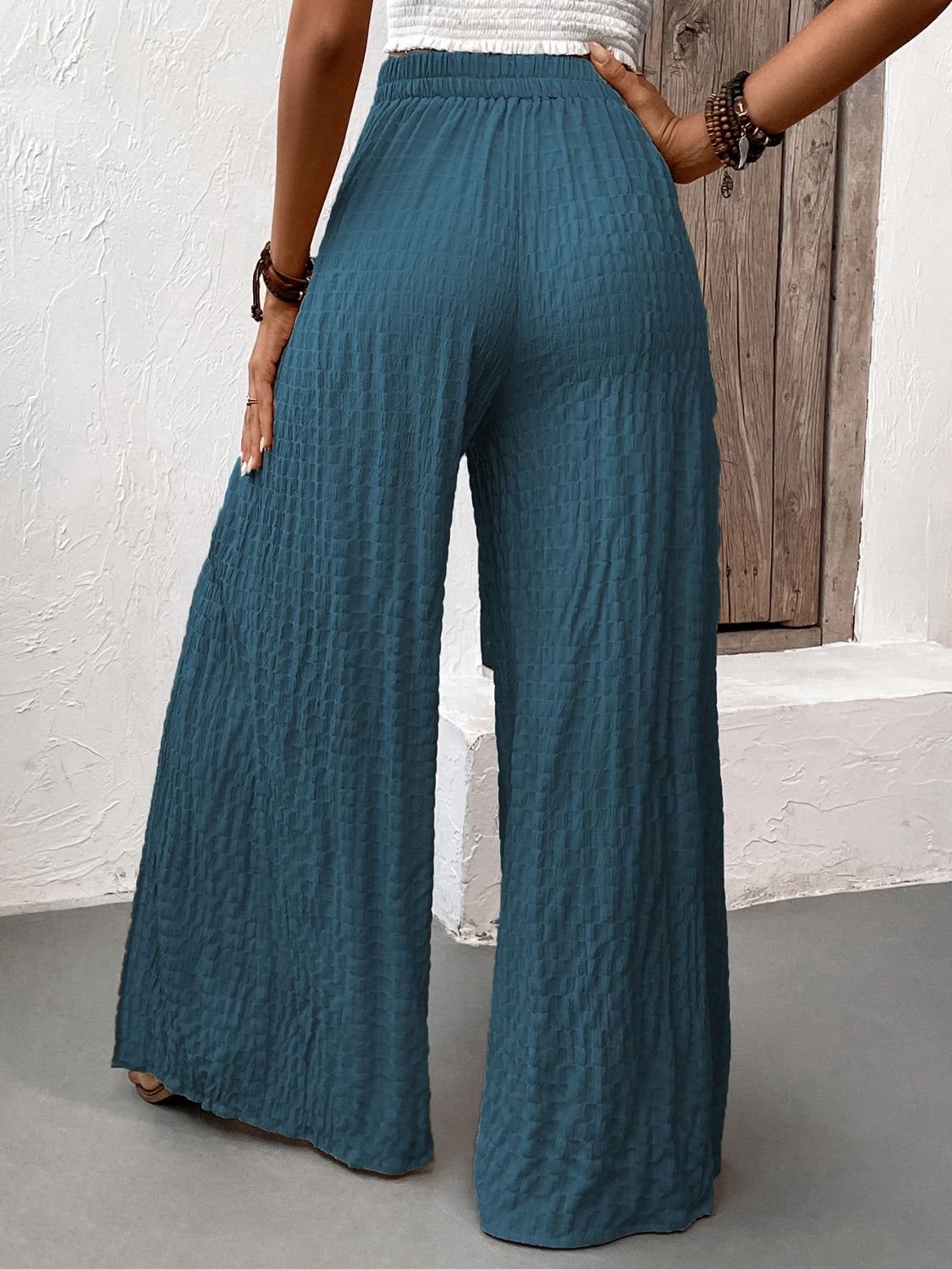 PREORDER- Tied Slit Wide Leg Pants