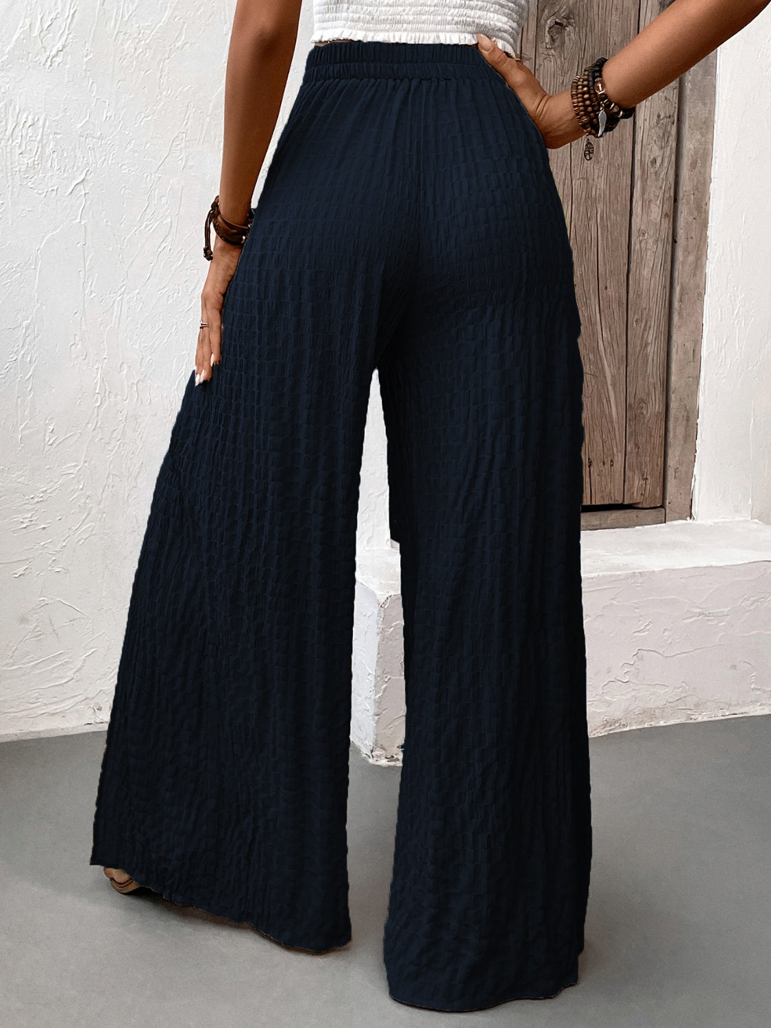 PREORDER- Tied Slit Wide Leg Pants