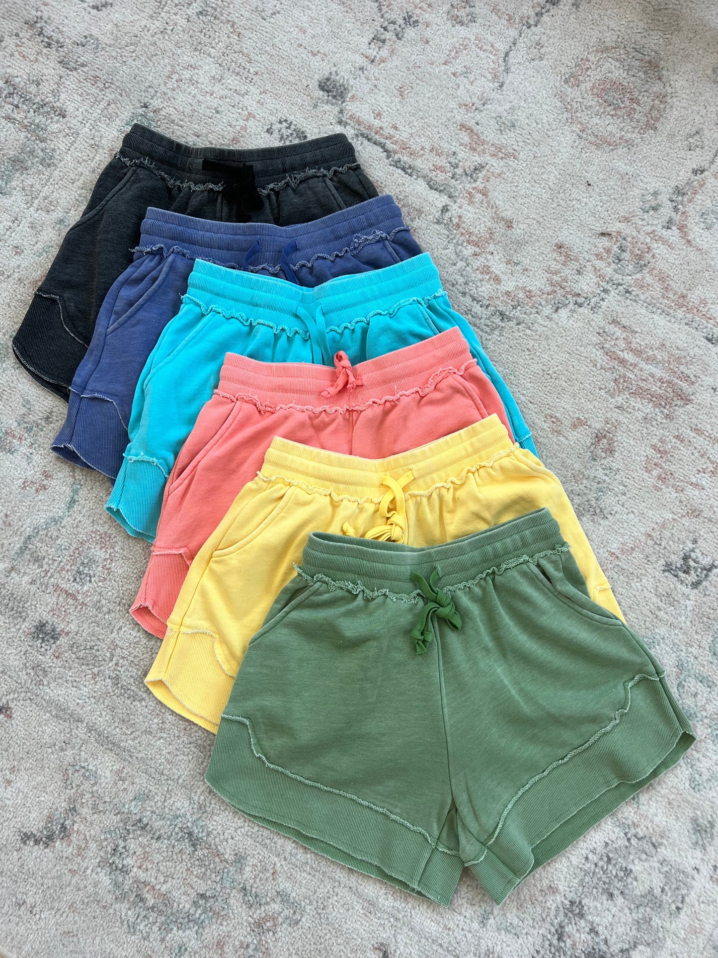 Michelle Mae French Terry Stevie Shorts - Marlin Blue