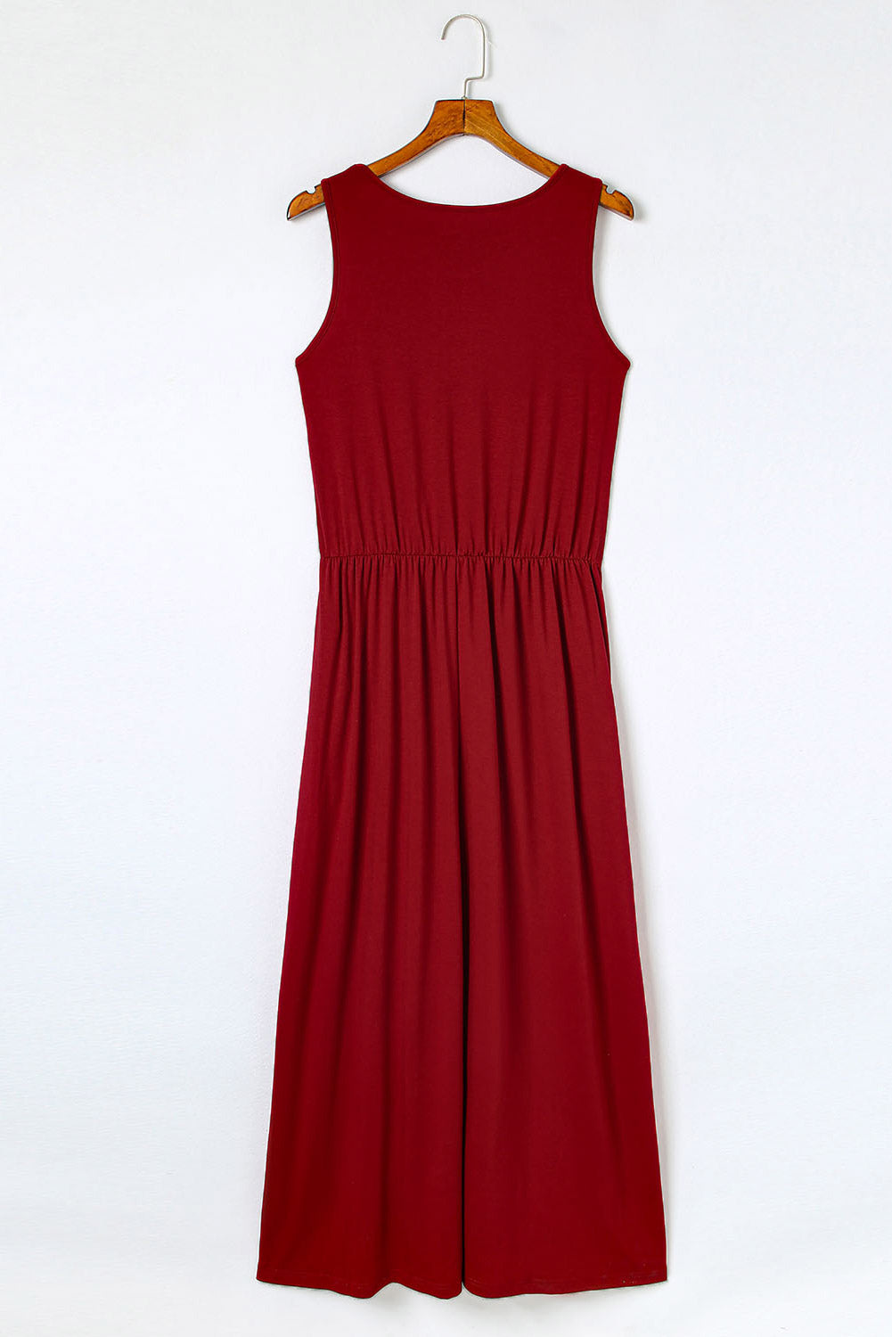 PREORDER- Slit Round Neck Sleeveless Dress