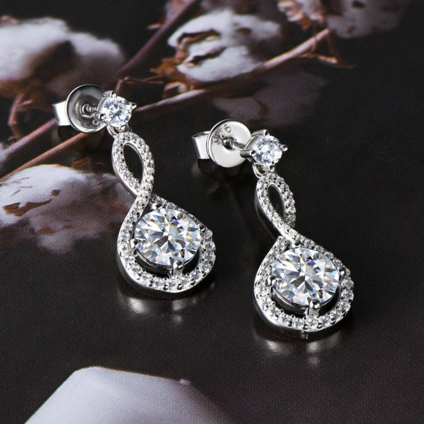 PREORDER- 1 Carat Moissanite 925 Sterling Silver Earrings