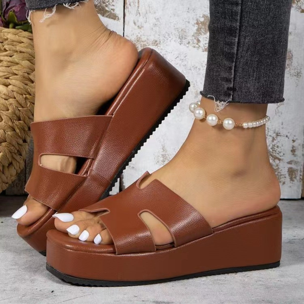 PREORDER- Open Toe Wedge Sandals