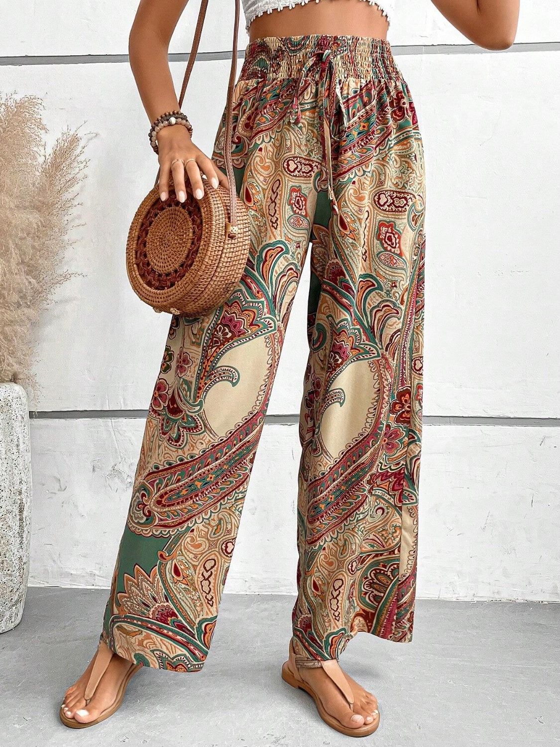 PREORDER- Printed Wide Leg Pants