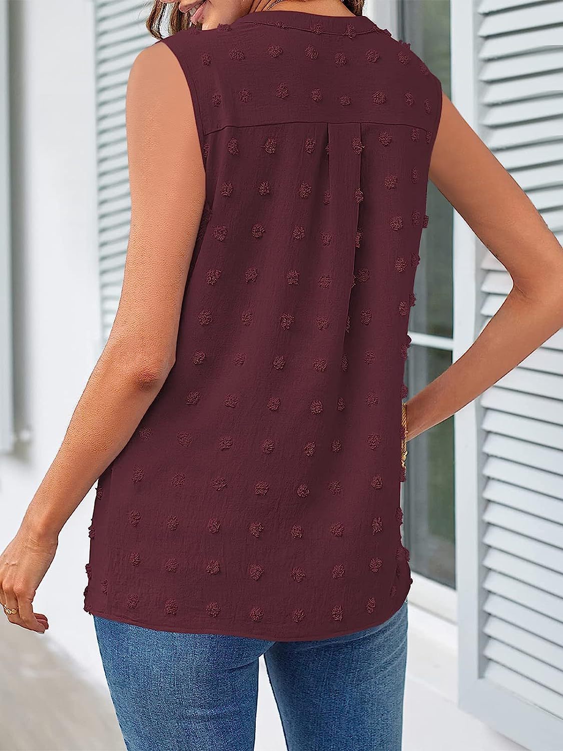 PREORDER- Swiss Dot Notched Tank