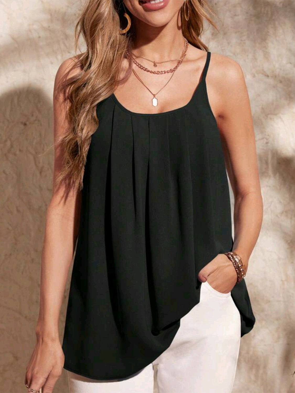 PREORDER- Ruched Scoop Neck Cami