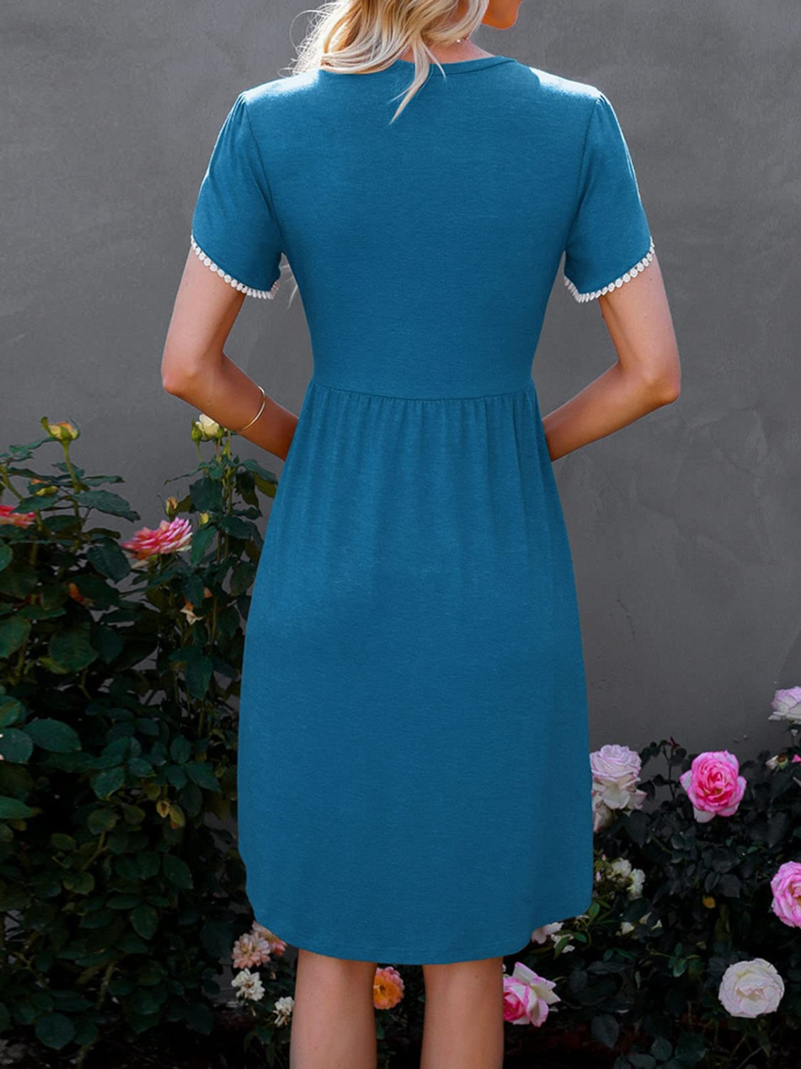 PREORDER- Round Neck Petal Sleeve Dress