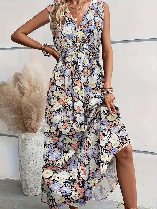 PREORDER- Floral Sleeveless Midi Dress