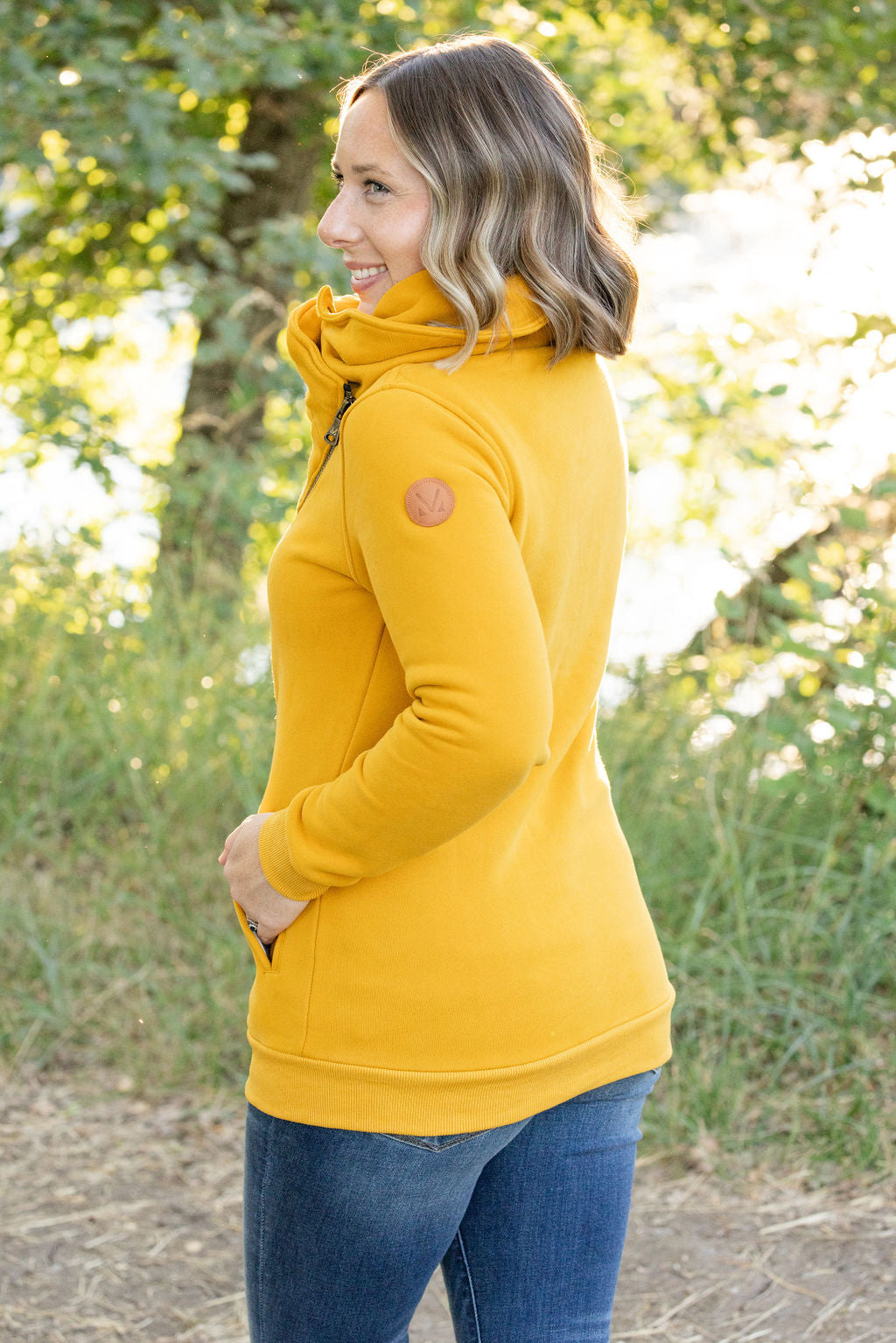 Michelle Mae Quinn ZipUp Cowl - Mustard