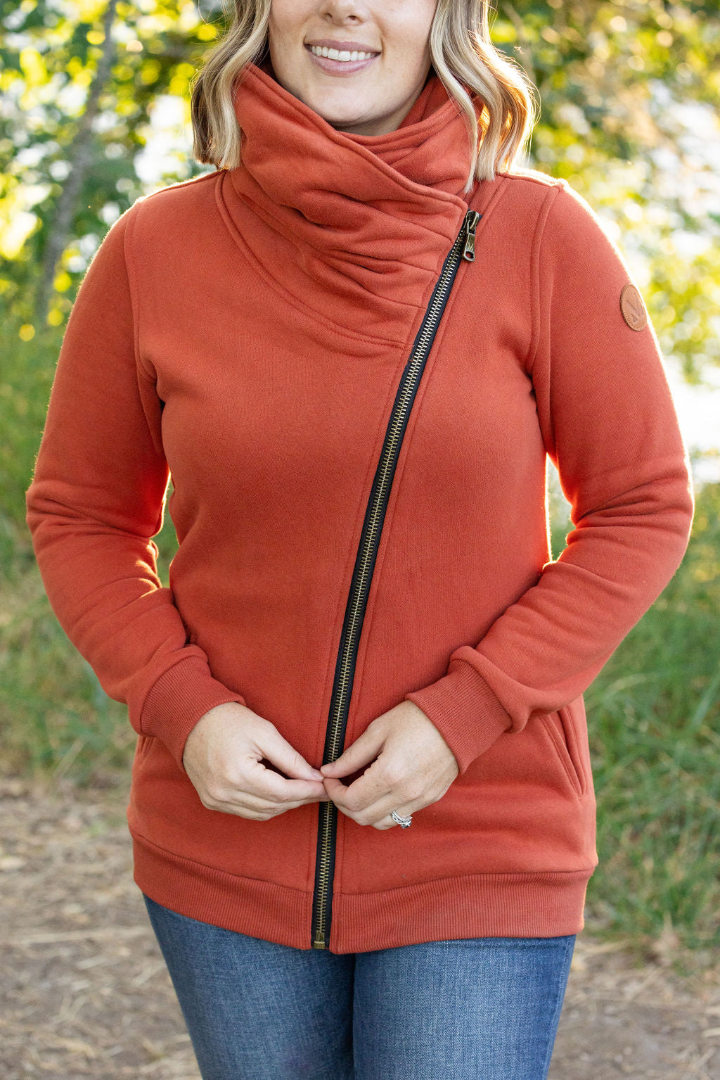 zip up pumpkin womans sweatshirt