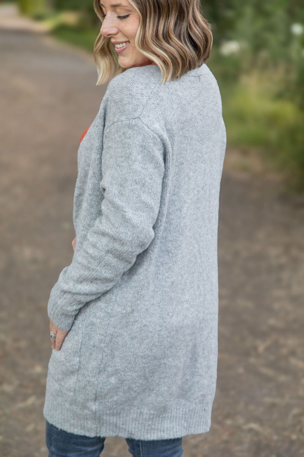 Michelle Mae Madison Cozy Cardigan - Light Grey