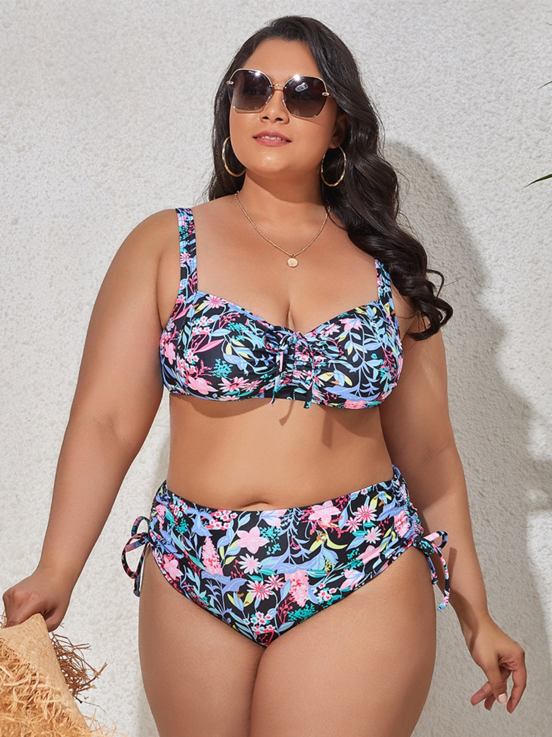 PREORDER- Plus Size Printed Wide Strap Two-Piece Swim Set