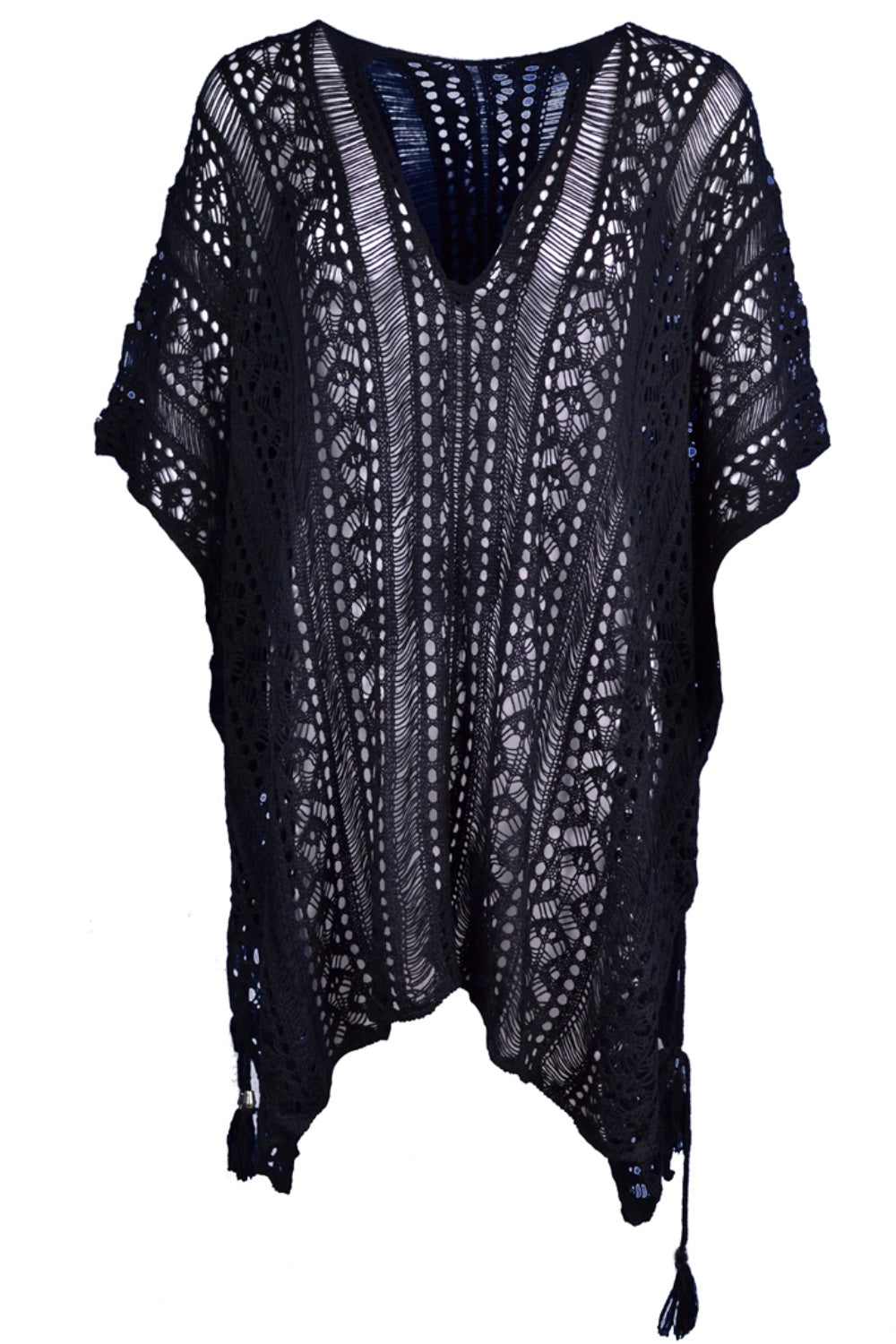 PREORDER- Cutout V-Neck Cover-Up with Tassel