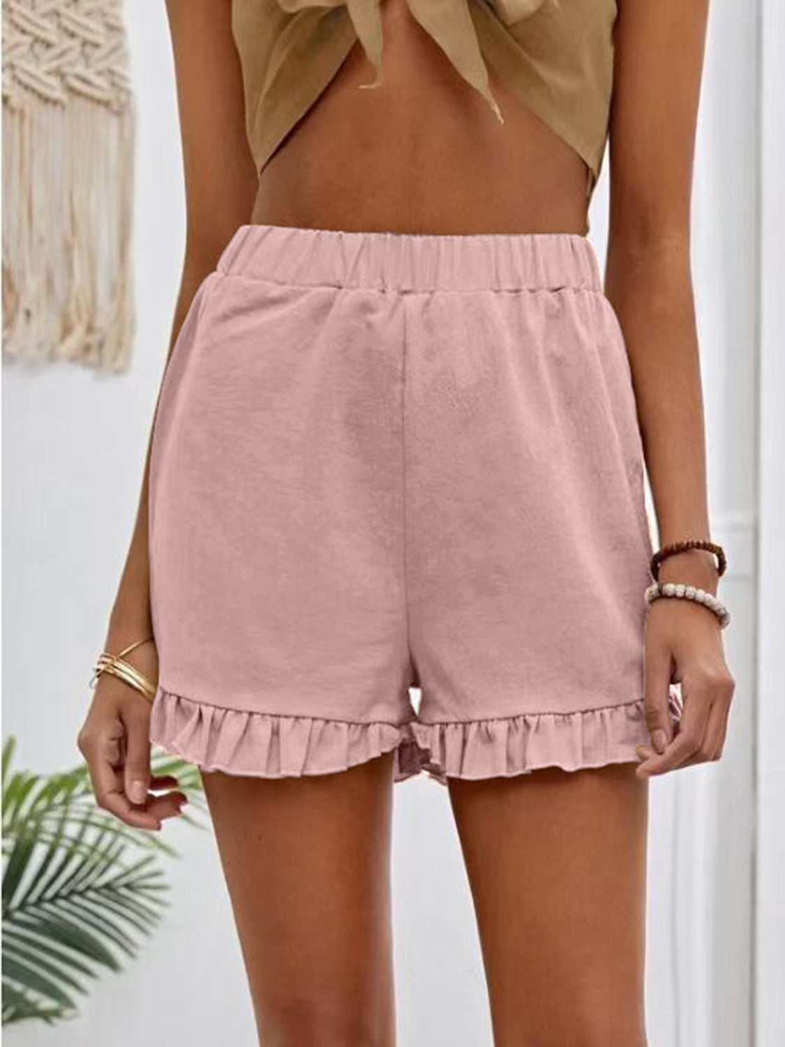 PREORDER- Frill Elastic Waist Shorts