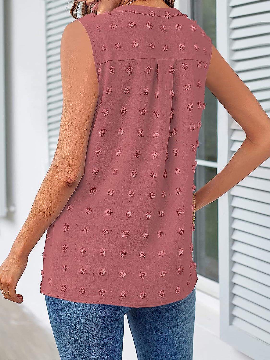 PREORDER- Swiss Dot Notched Tank