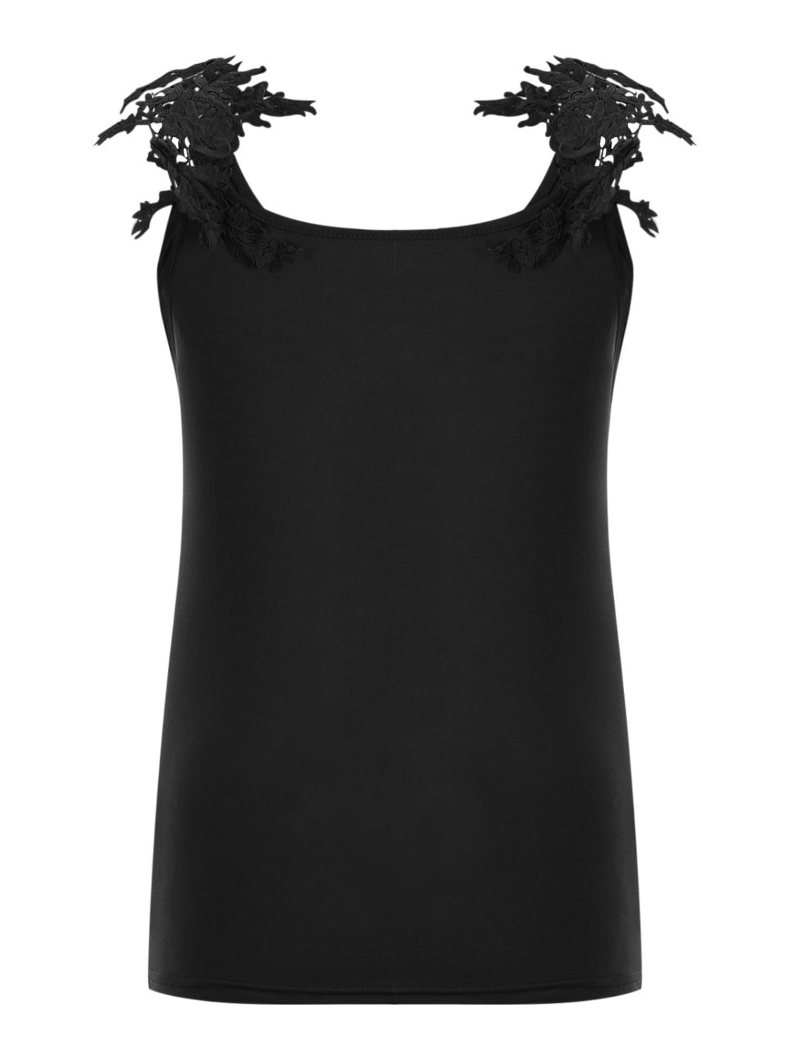 PREORDER- Full Size Lace Detail Scoop Neck Tank