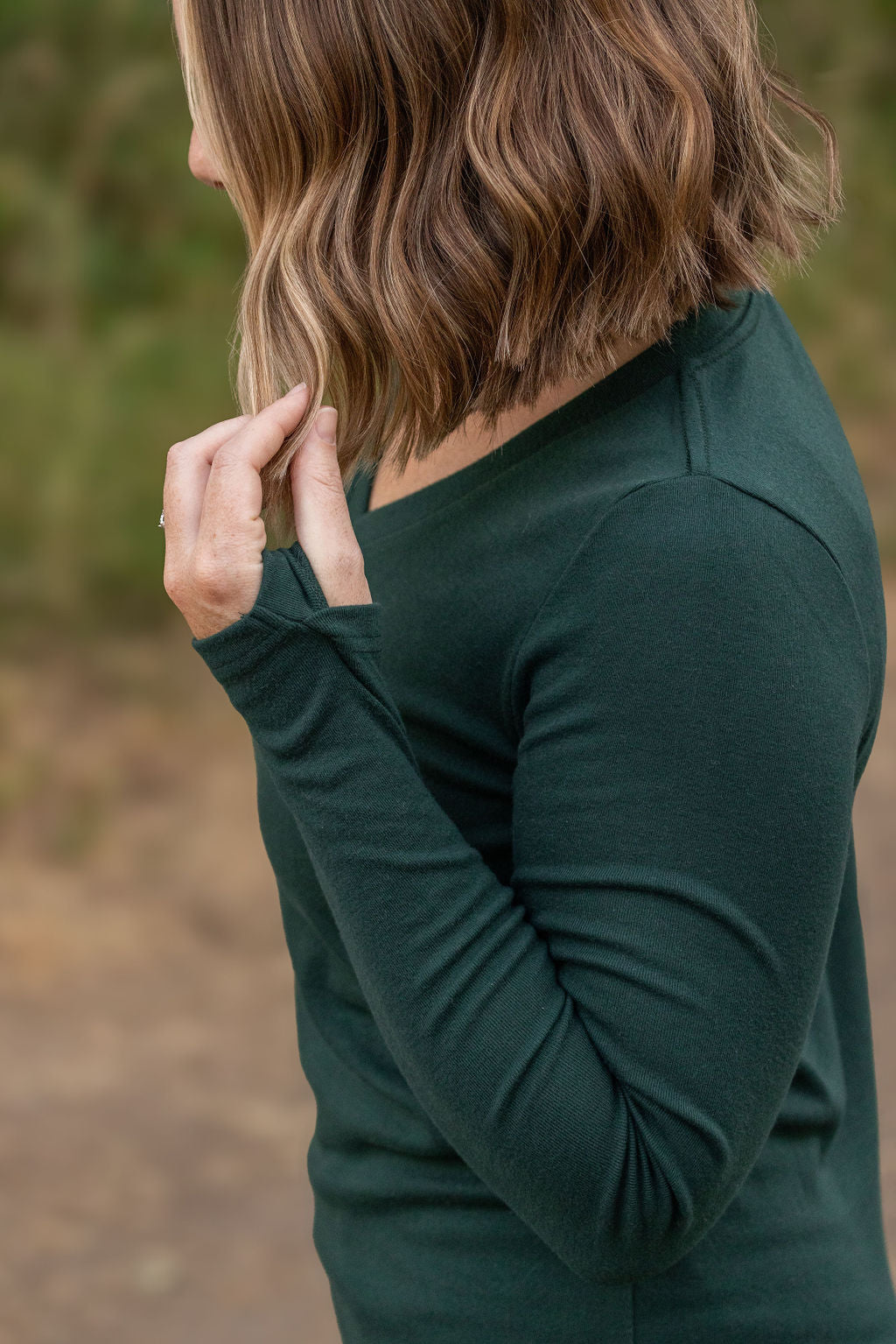 Michelle Mae Leah Long Sleeve Top - Evergreen