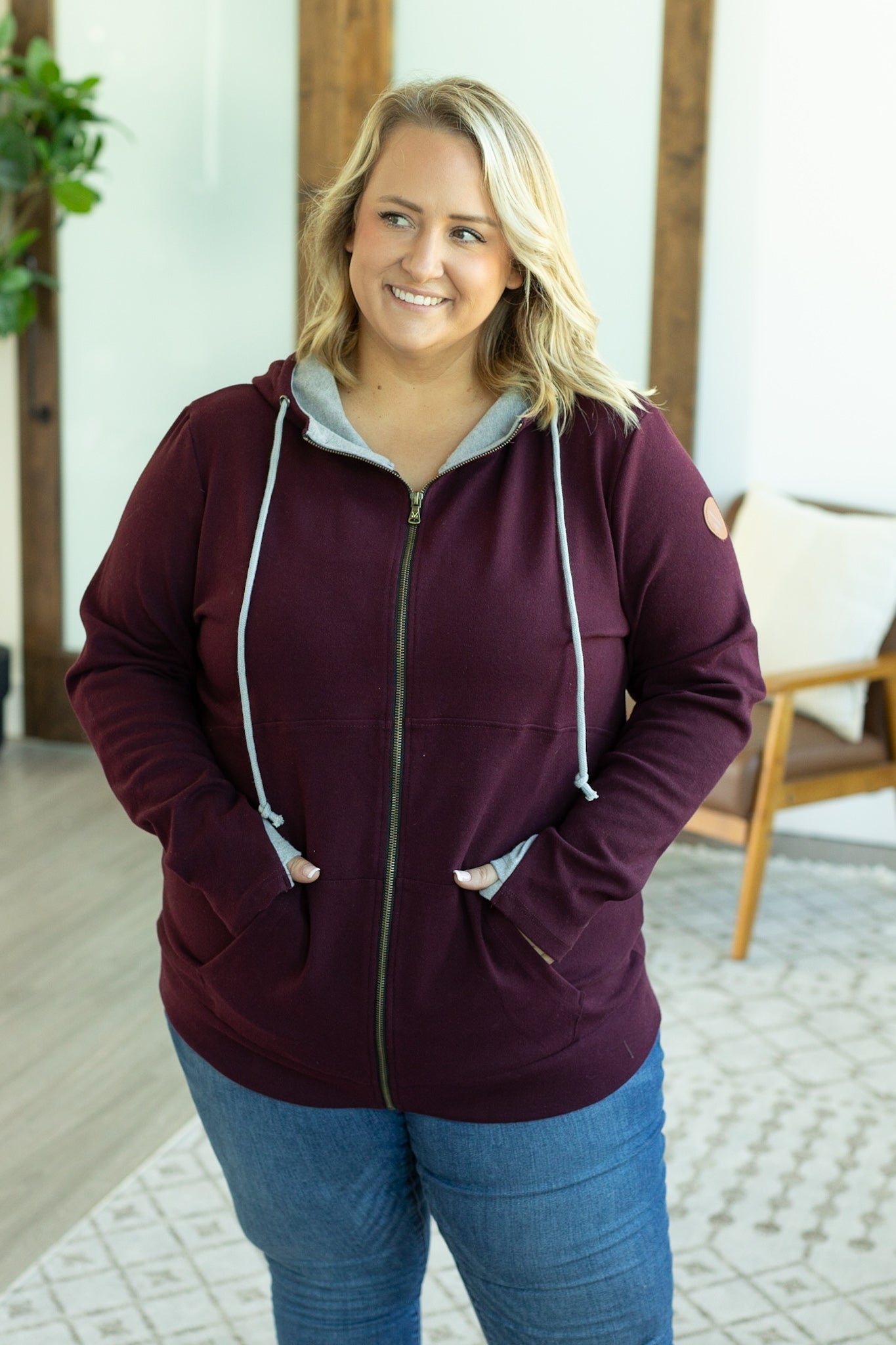 Michelle Mae Classic FullZip - Burgundy