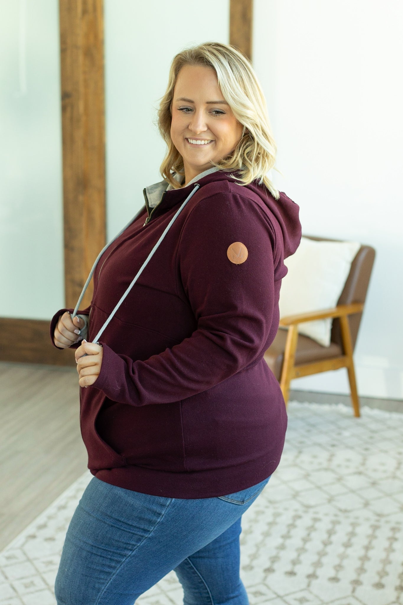 Michelle Mae Classic FullZip - Burgundy