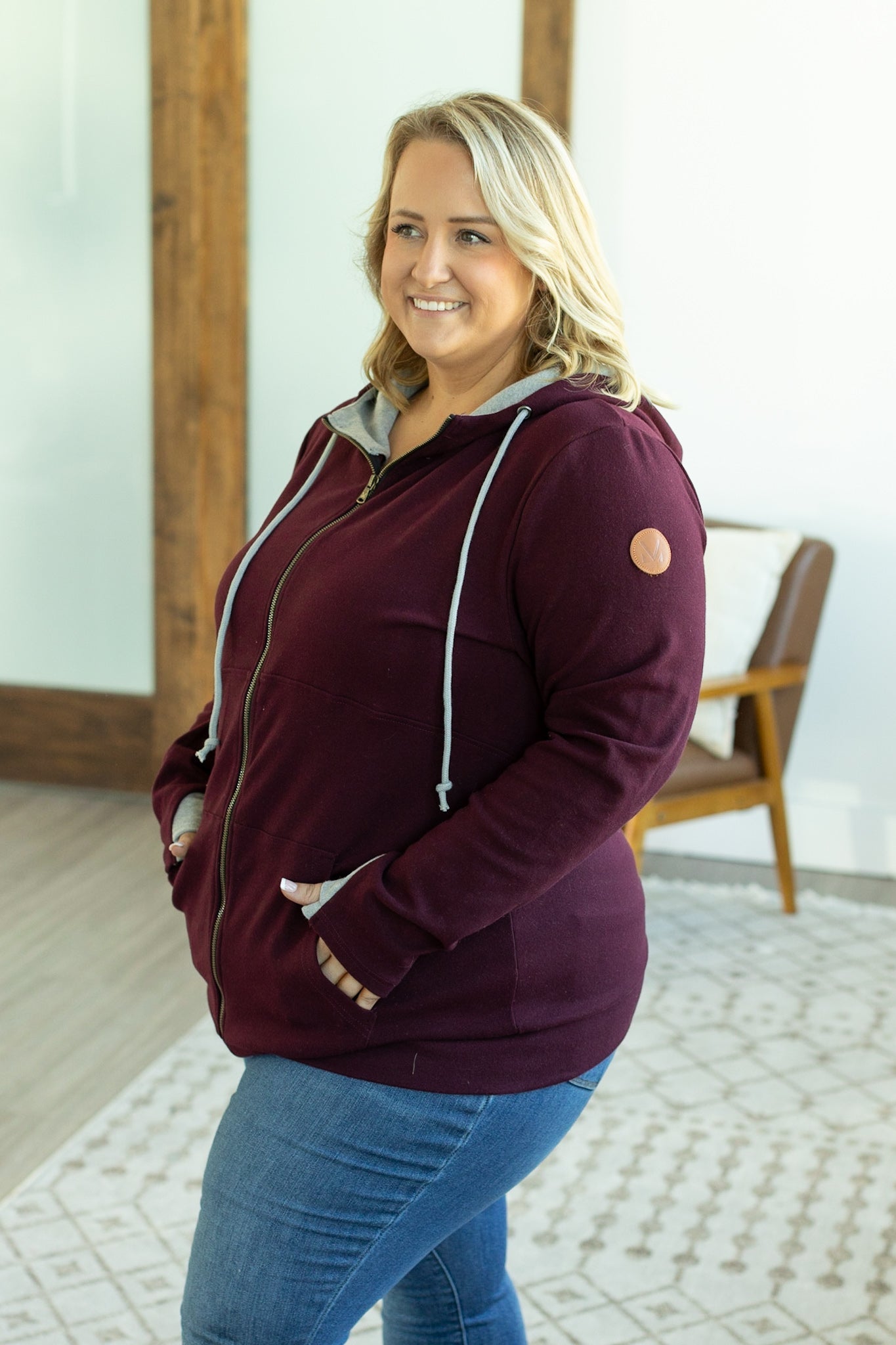 Michelle Mae Classic FullZip - Burgundy