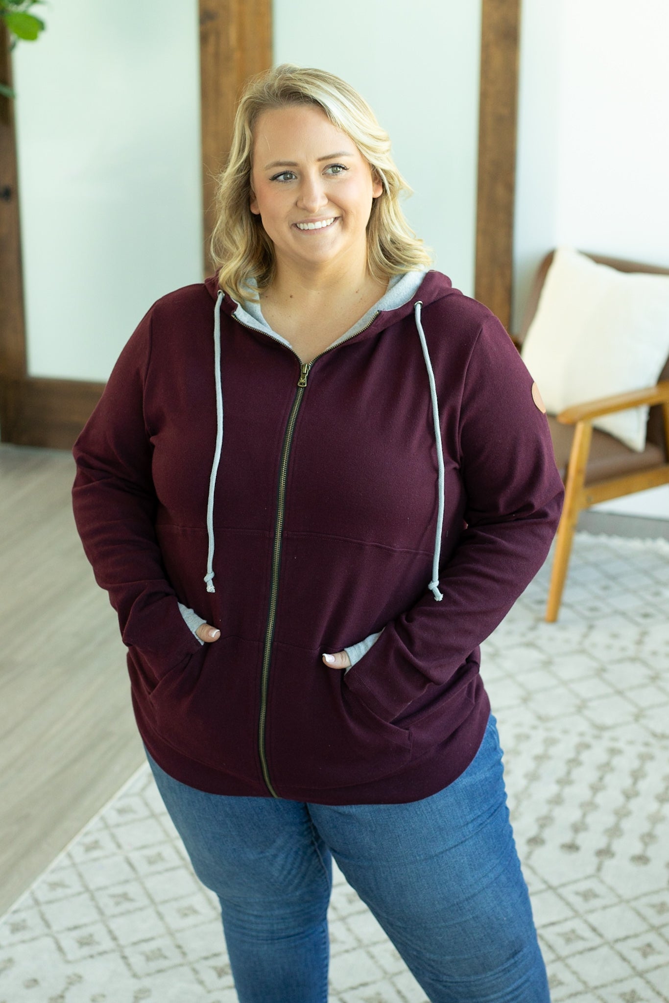 Michelle Mae Classic FullZip - Burgundy