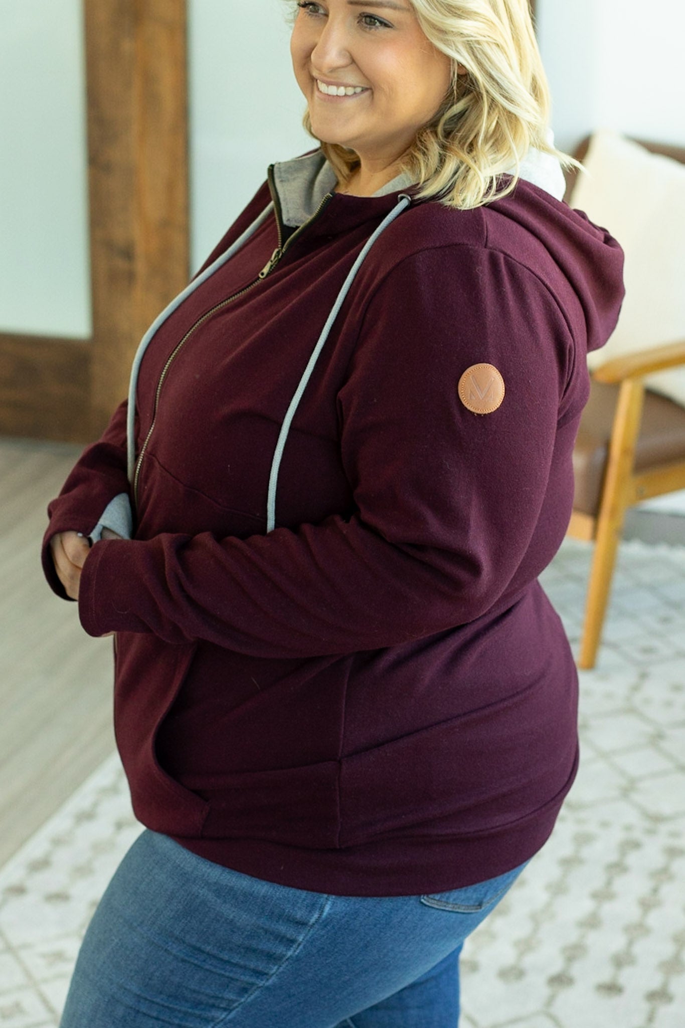 Michelle Mae Classic FullZip - Burgundy