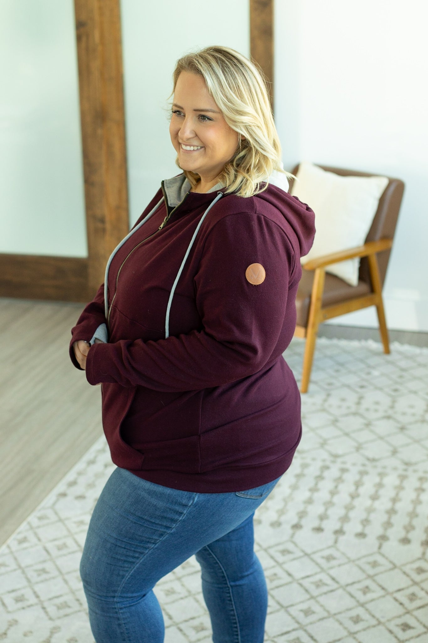 Michelle Mae Classic FullZip - Burgundy