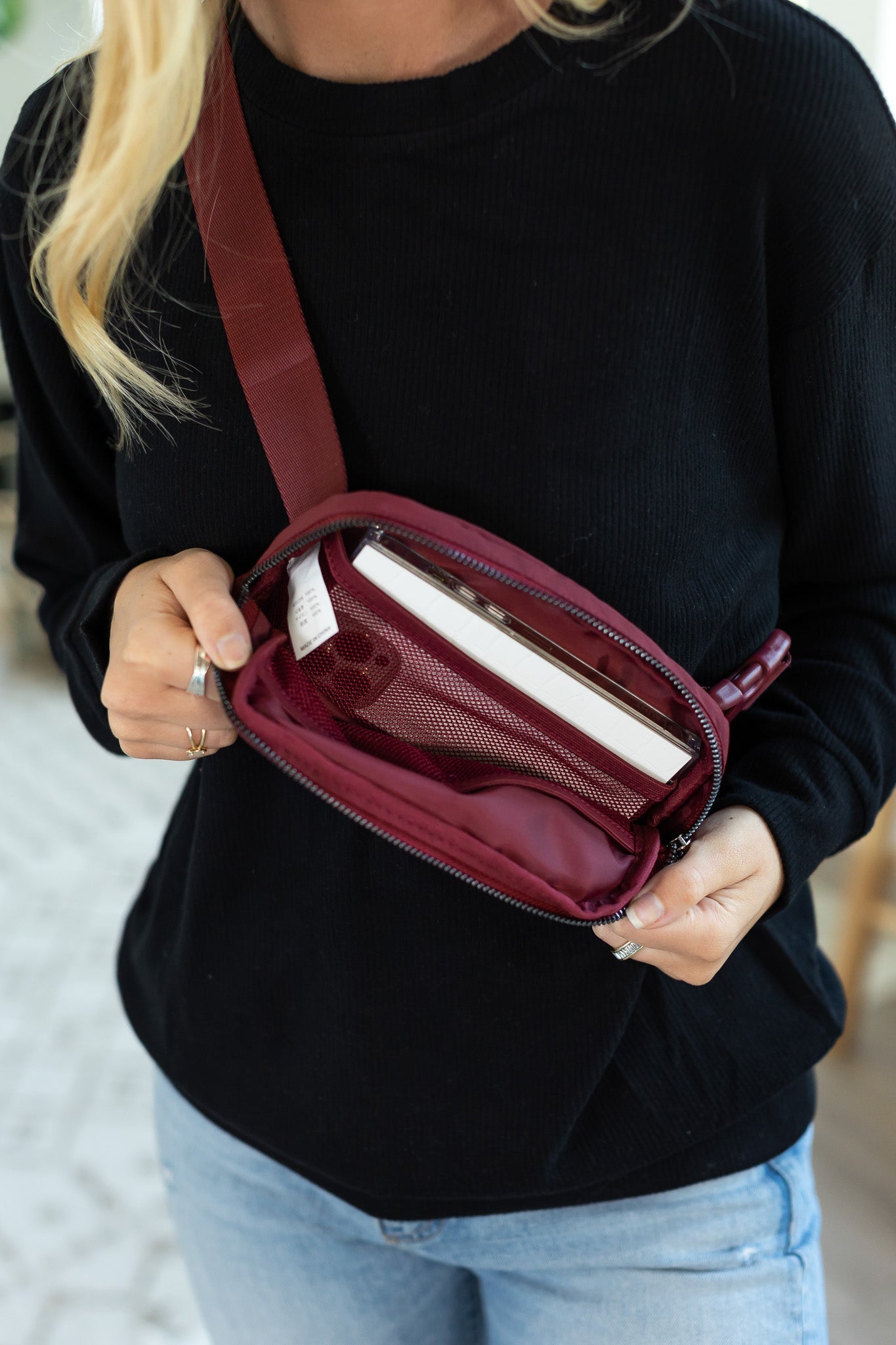 Michelle Mae Bum Bag - Wine