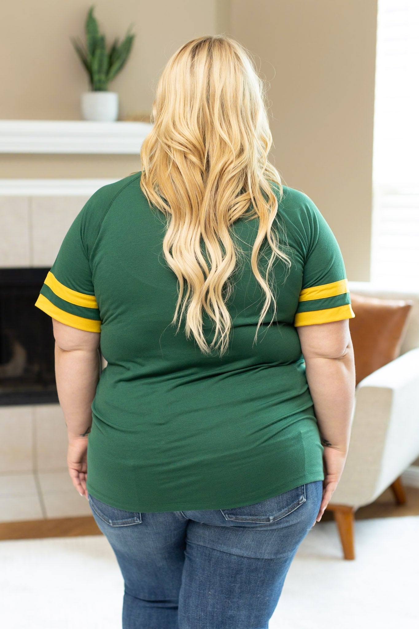 Michelle Mae Kylie Tee - Green Bay Green and Yellow FINAL SALE